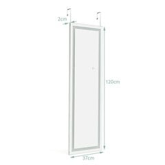 Costway 37 x 120 cm 2 viename sieninis veidrodis su 3 spalvų LED apšvietimu viso ilgio veidrodinis pakabinamas veidrodis цена и информация | Зеркала в прихожую | pigu.lt