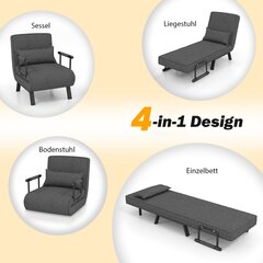 Konvertuojama sofa-lova 4 in 1 Costway, pilka цена и информация | Кресла в гостиную | pigu.lt