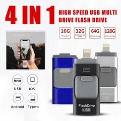 4 in 1 USB iphone Atmintukas 16GB цена и информация | USB накопители | pigu.lt