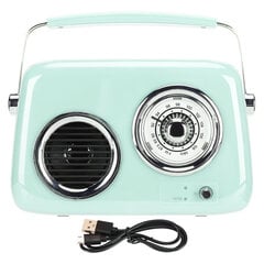 „Retro“ radijo „Bluetooth“ garsiakalbis, nešiojamasis nešiojamasis „HiFi“ stereofoninis garsas Mielas senovinio stiliaus radijo garsiakalbis vakarėliui lauko „Mint Green“ kaina ir informacija | Ausinės | pigu.lt