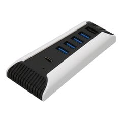 5-портовый высокоскоростной USB-концентратор расширения 4x USB 2.0 1x USB-порт быстрой зарядки 1x USB C Plug and Play USB-концентратор для PS5 цена и информация | Аксессуары для компьютерных игр | pigu.lt