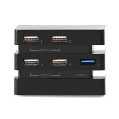 Didelės spartos 5 prievadų USB šakotuvas 2.0 ir 3.0 išplėtimo šakotuvo valdiklio adapteris, skirtas PS4 Pro žaidimų konsolei kaina ir informacija | Žaidimų kompiuterių priedai | pigu.lt