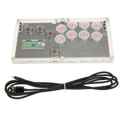 skirtas Fighting Box Flatbox Fighting Stick valdiklis Hot Swap mechaninis jungiklis Fight Stick žaidimų valdiklio vairasvirtė su RGB LED šviesa kaina ir informacija | Žaidimų kompiuterių priedai | pigu.lt