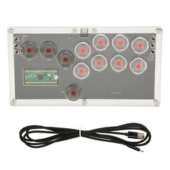 skirtas Fighting Box Flatbox Fighting Stick valdiklis Hot Swap mechaninis jungiklis Fight Stick žaidimų valdiklio vairasvirtė su RGB LED šviesa kaina ir informacija | Žaidimų kompiuterių priedai | pigu.lt