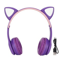 Y47 Cartoon Cat Ear BT ausinės stabilios stereo belaidės BT ausinės vaikams mergaitėms kaina ir informacija | Ausinės | pigu.lt