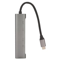 USB C šakotuvas 4K HD daugialypės terpės sąsajos išvestis PD greito įkrovimo C tipo iki 3,5 mm garso 5 viename kelių prievadų adapteris kaina ir informacija | Žaidimų kompiuterių priedai | pigu.lt