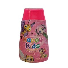 Šampūnas ir prausimosi gelis vaikams 2 in 1, Happy Kids, 300 ml цена и информация | Косметика для мам и детей | pigu.lt