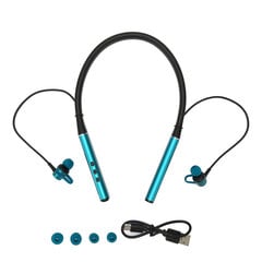 Kaklo juostos Bluetooth ausinės Belaidės HiFi Stereo Bass Magnetinės kaklo ausinės, skirtos sportui lauke Juodai žalia kaina ir informacija | Ausinės | pigu.lt