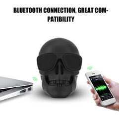 Naujas Skull Head garsiakalbis Nešiojamas mini belaidis Bluetooth stereo garsiakalbis kaina ir informacija | Ausinės | pigu.lt