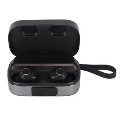 Bluetooth Earbuds Stereo IPX7 Vandeniui atsparios Heavy Bass belaidės ausinės su veidrodiniu skaitmeniniu ekranu įkrovimo dėklu pilka kaina ir informacija | Ausinės | pigu.lt