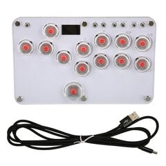 skirtas Fighting Box Flatbox Fighting Stick valdiklio palaikymas SOCD Fight Stick žaidimų valdiklio vairasvirtė su RGB LED lempute jungikliui kaina ir informacija | Žaidimų kompiuterių priedai | pigu.lt