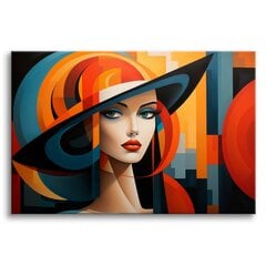 Drobė sienų tapyba moterų portretas art deco stiliaus 80x120cm kaina ir informacija | Reprodukcijos, paveikslai | pigu.lt