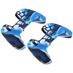 2 vnt Gamepad apsauginis dangtelis kamufliažinis silikoninis dėklas, skirtas PS5 žaidimų valdikliui „Camo Blue“ kaina ir informacija | Žaidimų kompiuterių priedai | pigu.lt