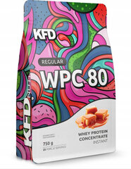 Baltymai KFD WPC 80, karamelės skonio, 750g kaina ir informacija | Baltymai | pigu.lt