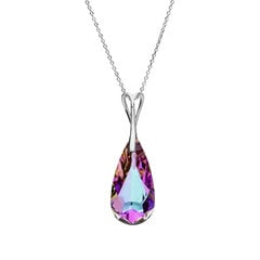 Sidabrinis kaklo papuošalas moterims DiamondSky „Rainbow Waterfall (Vitrail Light)“ su Swarovski kristalais DS01K753 kaina ir informacija | Kaklo papuošalai | pigu.lt