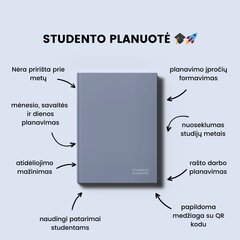 Planuotė studentams, pilka kaina ir informacija | Kalendoriai, darbo knygos | pigu.lt