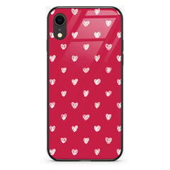 "Hearts Red" - Iphone XS stiklo dėklas [TIF 31A]. kaina ir informacija | Telefono dėklai | pigu.lt