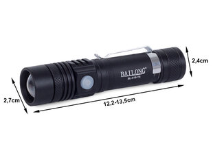 Bailong® 518 taktinis žibintuvėlis su Cree XM-L T6 LED kaina ir informacija | Žibintuvėliai, prožektoriai | pigu.lt