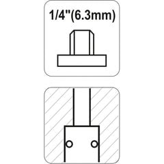 Greita jungtis, sriegis išorinis 1/4(M)x1/4(F) kaina ir informacija | Mechaniniai įrankiai | pigu.lt