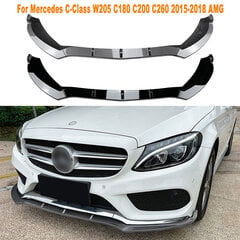 Priekinio buferio lūpų skirstytuvo difuzoriaus kėbulo komplektas Spoileris buferio apsaugos apsauga, skirta Mercedes C-Class W205 C180 C200 260 2015-2018 AMG kaina ir informacija | Auto reikmenys | pigu.lt