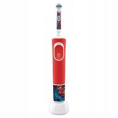 Braun Oral-b Vitality 100 SpiderMan dantų šepetėlis + 4 antgaliai vaikams Raudona kaina ir informacija | Elektriniai dantų šepetėliai | pigu.lt