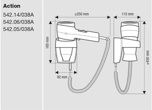 Valera 542.06/038A white цена и информация | Фены | pigu.lt