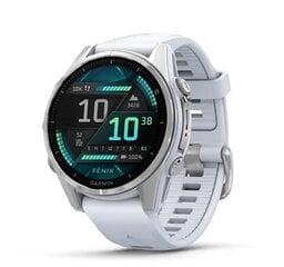 Garmin fēnix® 8 – 43mm AMOLED Silver with Whitestone silicone band kaina ir informacija | Išmanieji laikrodžiai (smartwatch) | pigu.lt