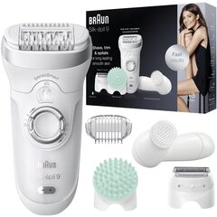 "Braun Silk-epil 9-865" baltas epiliatorius kaina ir informacija | Epiliatoriai | pigu.lt