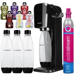 "SodaStream Art Saturator" juodas + "SodaStream" 1 l "Fuse" butelių dvi pakuotės juodas + "Bolero kaina ir informacija | Gazuoto vandens aparatai ir priedai | pigu.lt