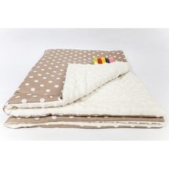 Dvipusė antklodė MINKY Dots beige-ecru 75х100 cm kaina ir informacija | Antklodės | pigu.lt