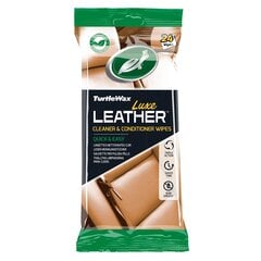 Drėgnos servetėlės odiniams paviršiams Turtle Wax Luxe Leather, 24 vnt. kaina ir informacija | Autochemija | pigu.lt