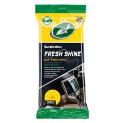 Drėgnos servetėlės automobilio salonui Turtle Wax Fresh Shine, 24 vnt. kaina ir informacija | Autochemija | pigu.lt