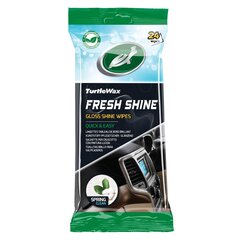 Drėgnos servetėlės automobilio salonui Turtle Wax Fresh Shine, 24 vnt. kaina ir informacija | Autochemija | pigu.lt