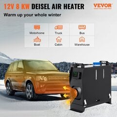 12V dyzelinis oro šildytuvas Vevor CY-39, 8 kW, juodas kaina ir informacija | Šildytuvai | pigu.lt