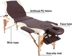 Masažo stalas 3-Skyrių Masažo stalas 3-Skyrių kaina ir informacija | Pakabos, maišai drabužiams | pigu.lt
