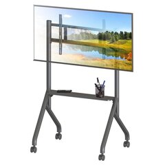 Mobilus TV stovas 55–86" iki 80 kg su reguliuojama AV lentyna цена и информация | Кронштейны и крепления для телевизоров | pigu.lt