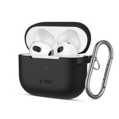 TECH-PROTECT SILIKONINIS KABLIUKAS APPLE AIRPODS 3 JUODAS kaina ir informacija | Televizorių laikikliai, tvirtinimai | pigu.lt