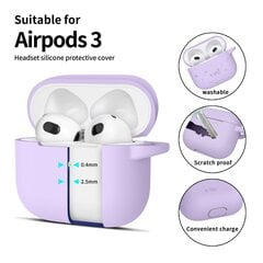 TECH-PROTECT SILIKONINIS KABLIUKAS APPLE AIRPODS 3 LEVANDŲ SPALVOS kaina ir informacija | Televizorių laikikliai, tvirtinimai | pigu.lt