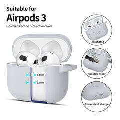 TECH-PROTECT SILIKONINIS KABLIUKAS APPLE AIRPODS 3 CRAYON GREY kaina ir informacija | Televizorių laikikliai, tvirtinimai | pigu.lt