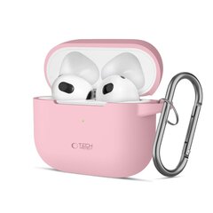 TECH-PROTECT SILIKONINIS KABLIUKAS APPLE AIRPODS 3 DULKIŲ ROŽINĖS SPALVOS kaina ir informacija | Televizorių laikikliai, tvirtinimai | pigu.lt