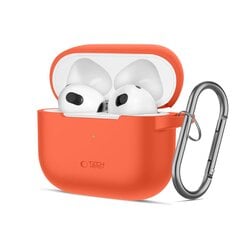 TECH-PROTECT SILIKONINIS KABLIUKAS APPLE AIRPODS 3 NEON ORANGE kaina ir informacija | Televizorių laikikliai, tvirtinimai | pigu.lt