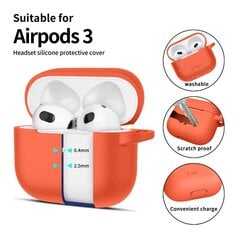 TECH-PROTECT SILIKONINIS KABLIUKAS APPLE AIRPODS 3 NEON ORANGE kaina ir informacija | Televizorių laikikliai, tvirtinimai | pigu.lt