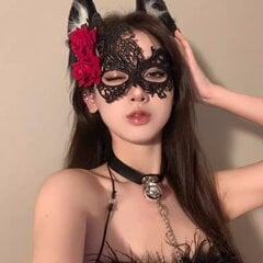 Lace Mask jos Juodajam Halloween karnevalui kaina ir informacija | Karnavaliniai kostiumai | pigu.lt