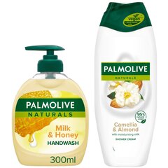 PALMOLIVE muilas su pompa 300ml Medus + PALMOLIVE vyrų dušo želė su kamelijų aliejumi 500ml kaina ir informacija | Plaukų aksesuarai | pigu.lt