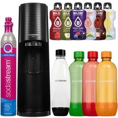 "SodaStream Terra Black" vienas butelis + "SodaStream" buteliai 3x1L oranžinės/žalios/raudonos spalvos + bolero kaina ir informacija | Gazuoto vandens aparatai ir priedai | pigu.lt