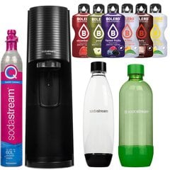 SodaStream Terra Black saturator 1 butelis + SodaStream Green 1L butelis (dek) naujas + bolero цена и информация | Аппараты для газирования воды | pigu.lt