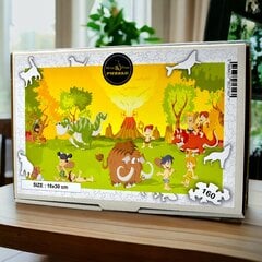 Akmens amžiaus dėlionė 160 dalių Medinė dėlionė Mruu&Pruu kaina ir informacija | Dėlionės (puzzle) | pigu.lt