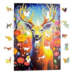 Mruu&Pruu elnio dėlionė 20 x 28 cm 160 dalių Medinė dėlionė kaina ir informacija | Dėlionės (puzzle) | pigu.lt