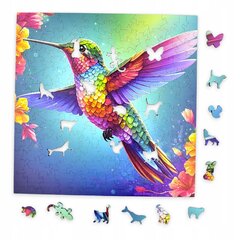 Dėlionė Kolibris Mruu&Pruu 25 x 25 cm 150 dalių Medinė dėlionė kaina ir informacija | Dėlionės (puzzle) | pigu.lt