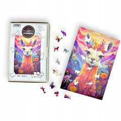 Dėlionė Lama Mruu&Pruu 20 x 28 cm 160 dalių Medinė dėlionė kaina ir informacija | Dėlionės (puzzle) | pigu.lt